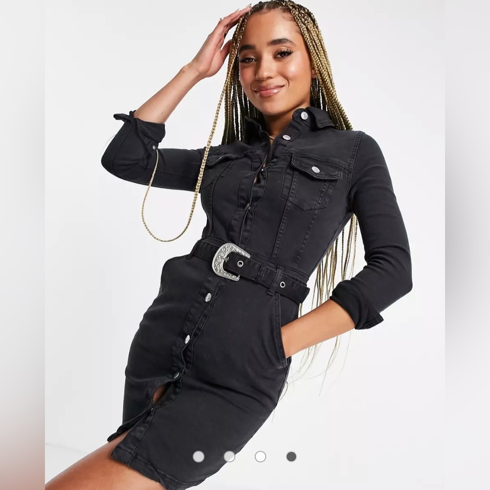 Parisian denim mini dress NWT.